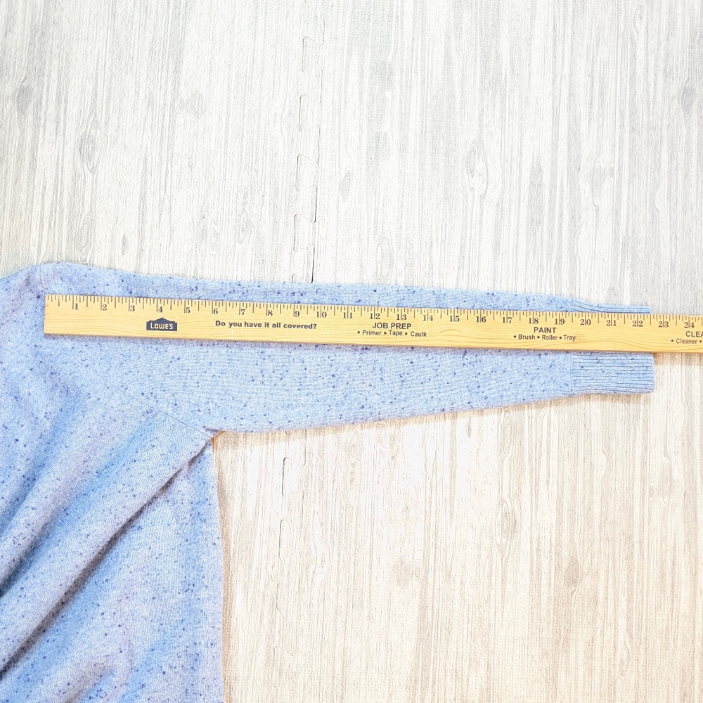 Lands' End Women's Light Blue Speckled Cashmere Turtleneck Sweater Soft Luxury S - Picture 7 of 11